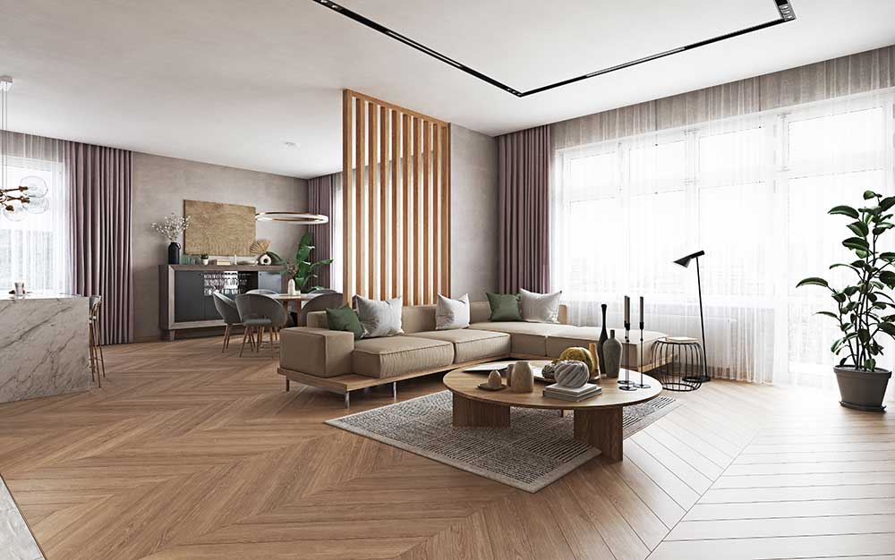 Bedroom interior concept at Poulomi Estates